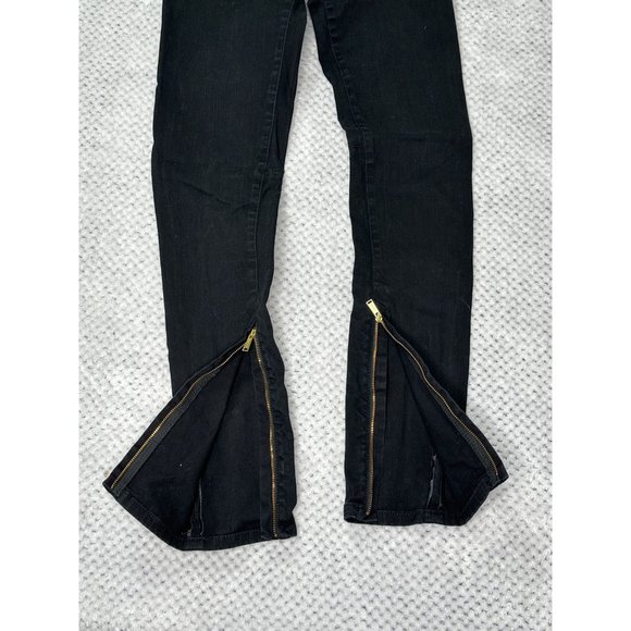 D Squared Jeans Womens 40 Black Skinny Ankle Zip Button Fly Low Rise - Picture 7 of 12